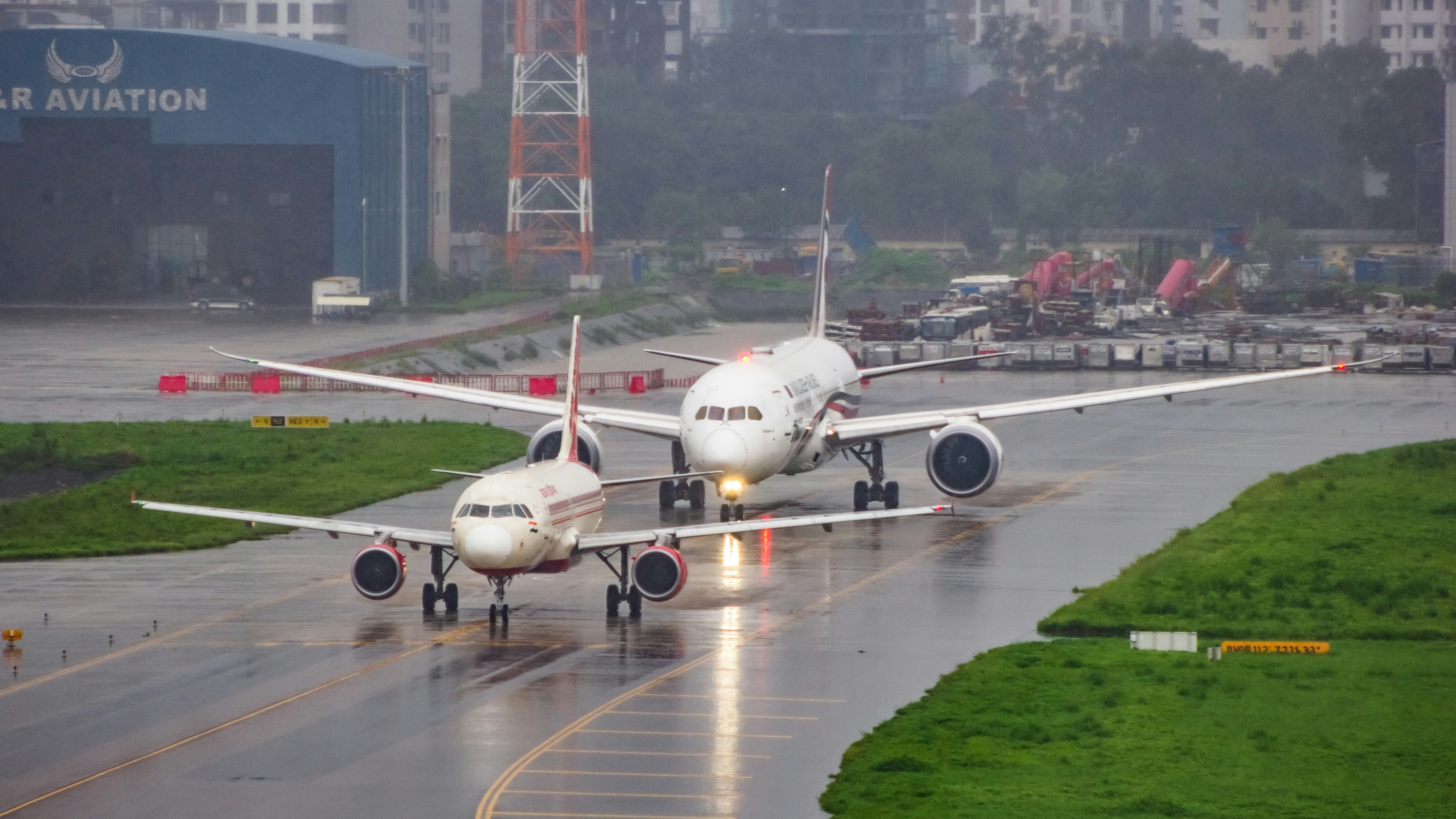 Leeds Bradford Airport runway view