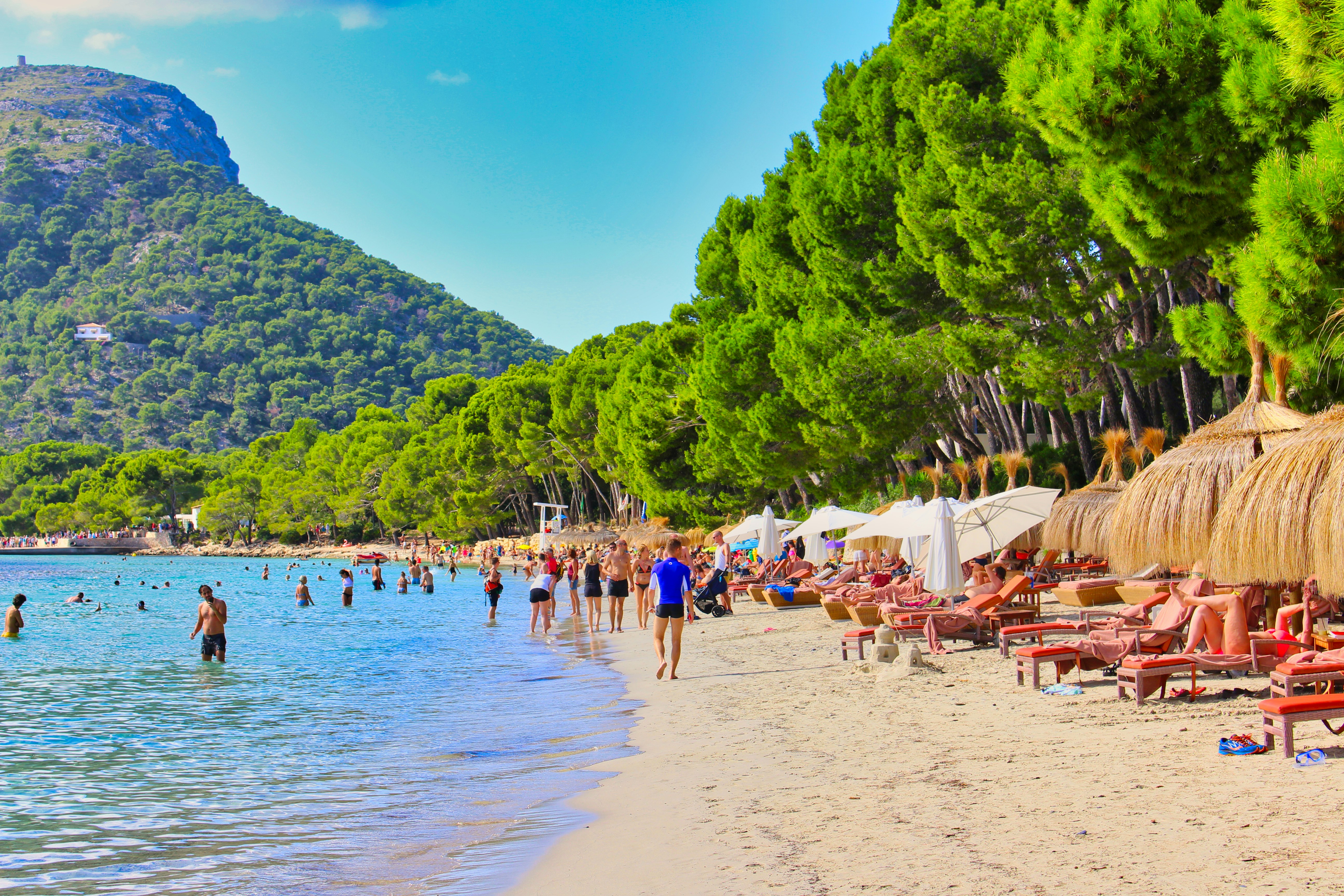 Sunny beach in Majorca suitable for families