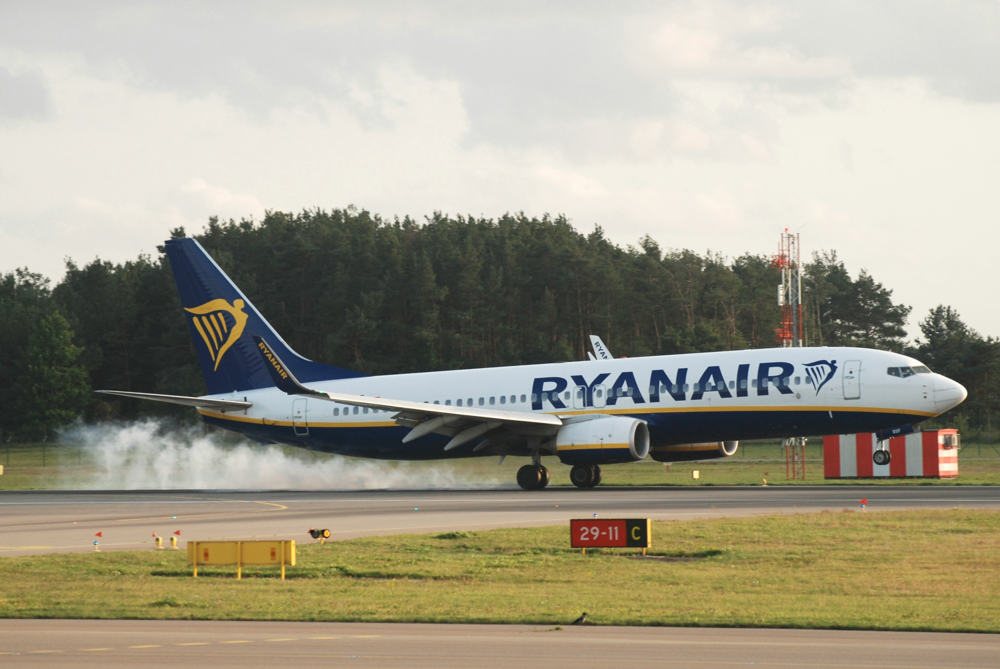 Ryanair aircraft at the airport